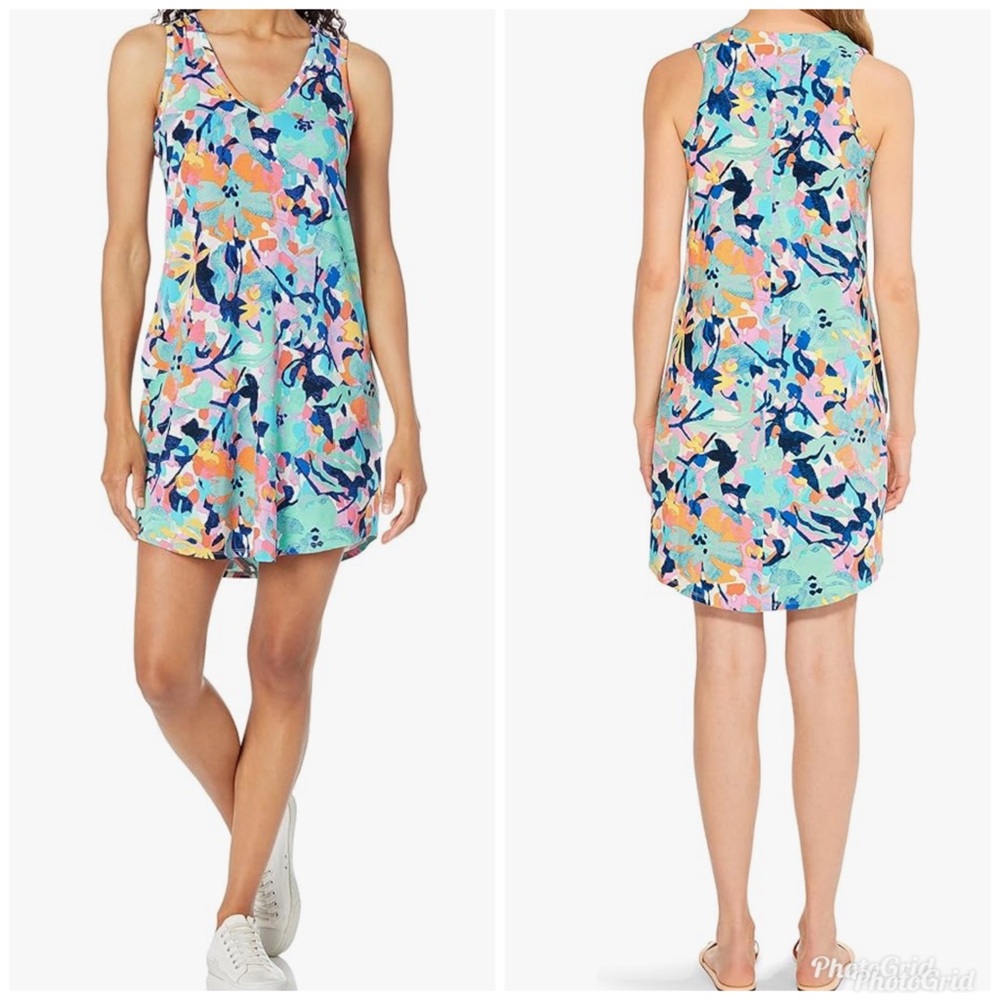 Nic + Zoe multicolor tank V-neck sleevelesss mini dress lightweight small new